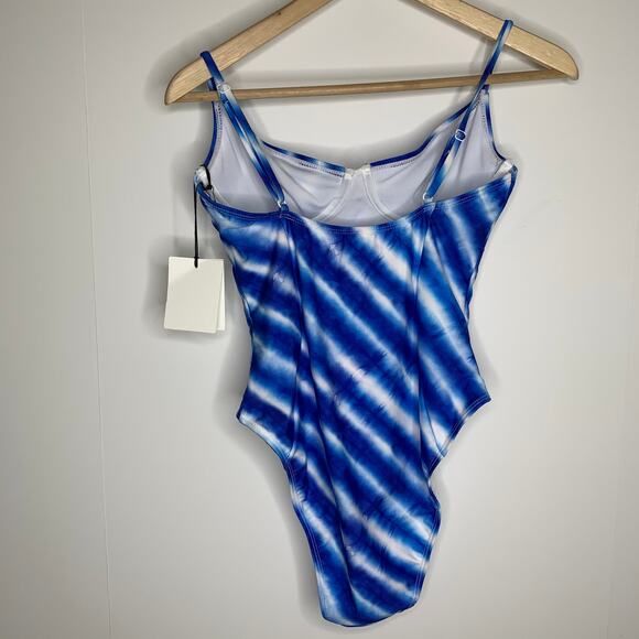 Onia Chelsea Blue Tie Dye One Piece Swimsuit Medium New With Tags - Picture 6 of 11